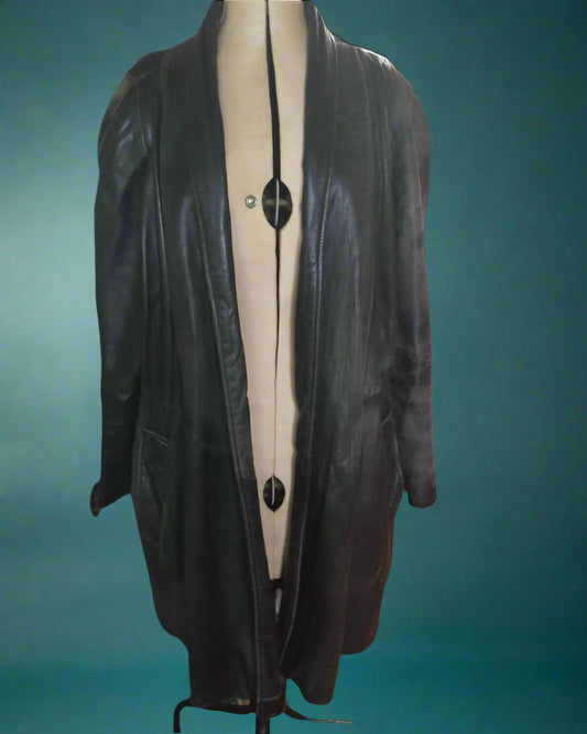 Black leather coat found by N0tYour Nana, Dunedin, New Zealand