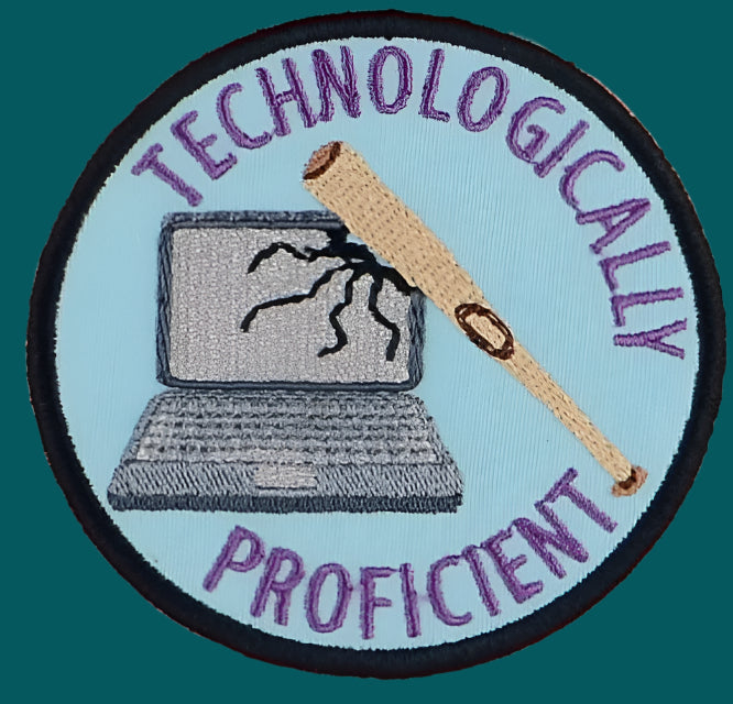 Technologically proficient adult merit patch - Iron-On Patch or Magnet