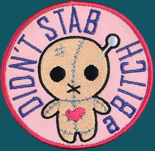 Didn't stab Adult merit badge - Iron-On Patch or Magnet