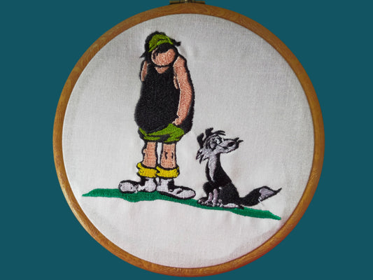 Footrot Flats embroidery