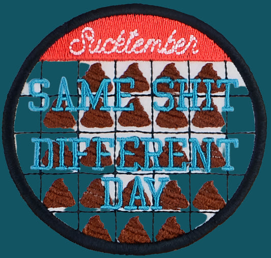 Sucktember Adult merit badge - Iron-On Patch or Magnet