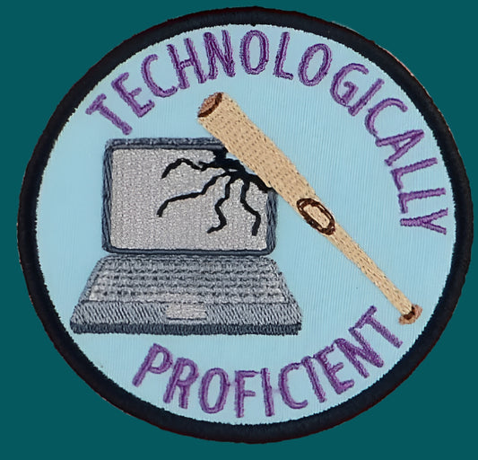 Technologically proficient adult merit patch - Iron-On Patch or Magnet