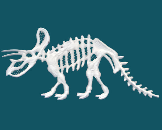 This is a white lace triceratops. Made by Not Yor Nana  in Dunedin, New Zealand.
